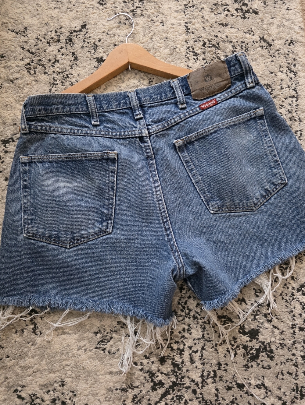 Vintage Wrangler Denim Cut Offs Shorts Womens 34" Waist Rodeo Western Festival